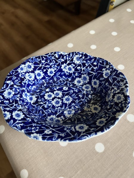 Vintage Burleigh Calico Oval Dish Carousel 1