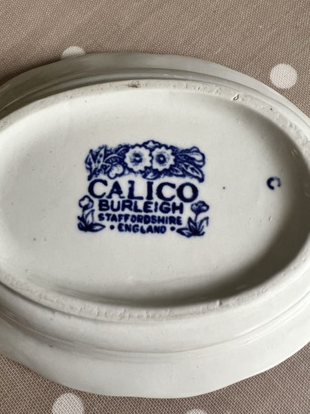 Vintage Burleigh Calico Oval Dish Carousel 4