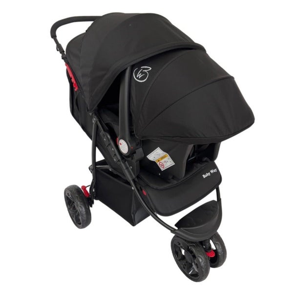 Explorer 3-Wheel Stroller + Capsule Car Seat with Base + Liner and Food Tray Carousel 10