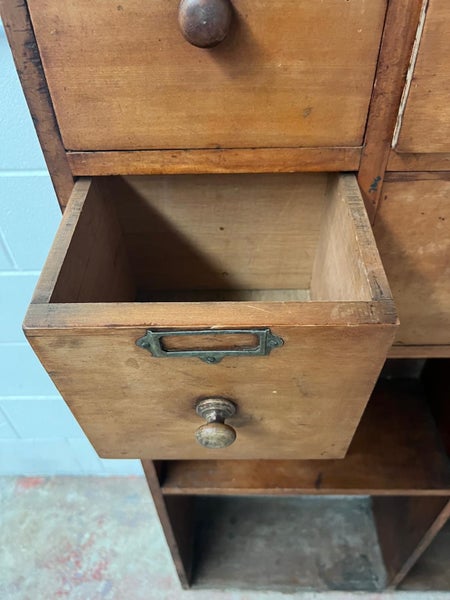 Antique Apothecary Medicine / Mail Cabinet | $1 Reserve! Carousel 2