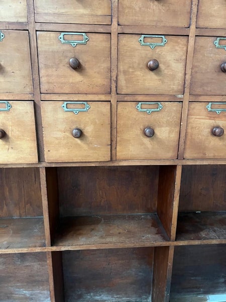 Antique Apothecary Medicine / Mail Cabinet | $1 Reserve! Carousel 11