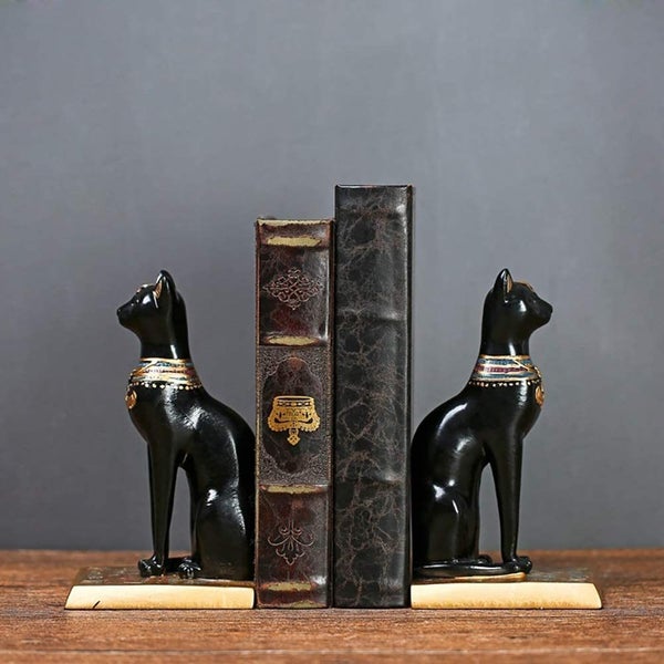 Ancient Egyptian Cat Bookshelf Bookend Set Of 2 Carousel 1