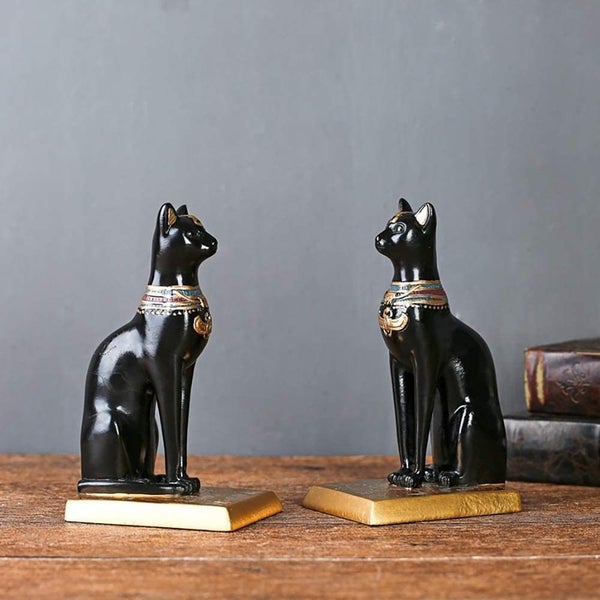 Ancient Egyptian Cat Bookshelf Bookend Set Of 2 Carousel 2