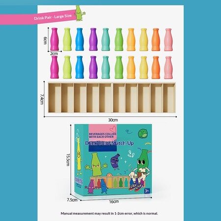 Color Matching Game Kit Family Group Challenge Fun Guessing Bottle Game Color Ma Carousel 2