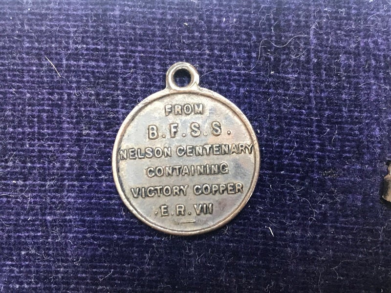 LORD NELSON 1805-1905 TRAFALGAR Centenary HMS VICTORY COPPER MEDALLION Carousel 3