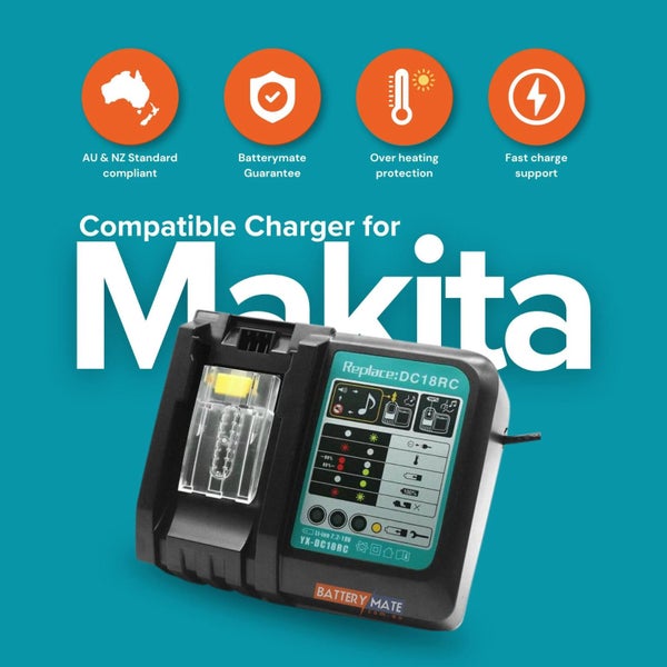 18V Lithium-Ion Battery Charger for Makita BL1830 BL1860B BL1850 Carousel 2