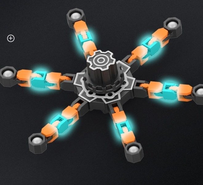 Two Piece Robot Fidget Transformer Spinning Toy Carousel 7