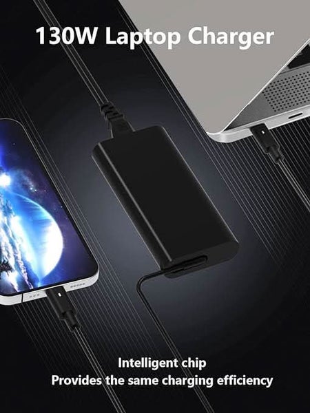 130W Slim USB-C Fast Laptop Charger for Dell, Lenovo, Asus, ROG, LG, Samsung,... Carousel 2