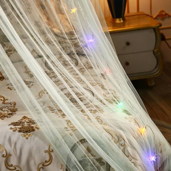 Bed Canopy, Princess Bed Curtain Net for Single to King Size,Bedroom Decorati Carousel 2