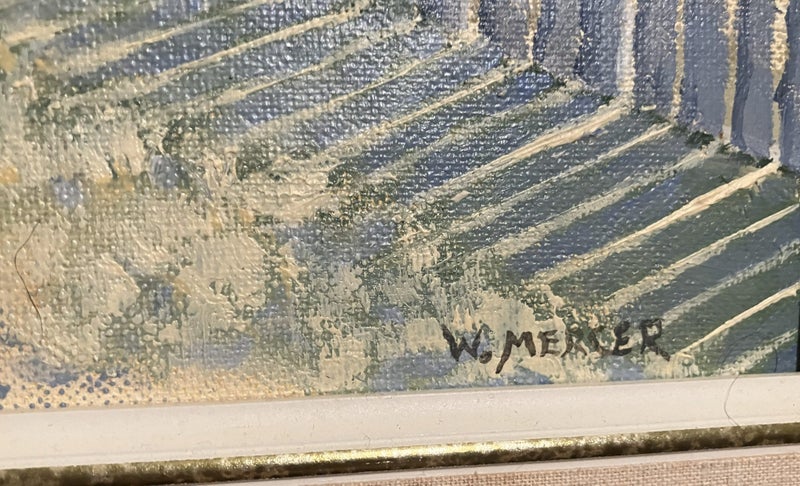 Olden Times Arrowtown? Original oil painting by W. Mercer Carousel 3