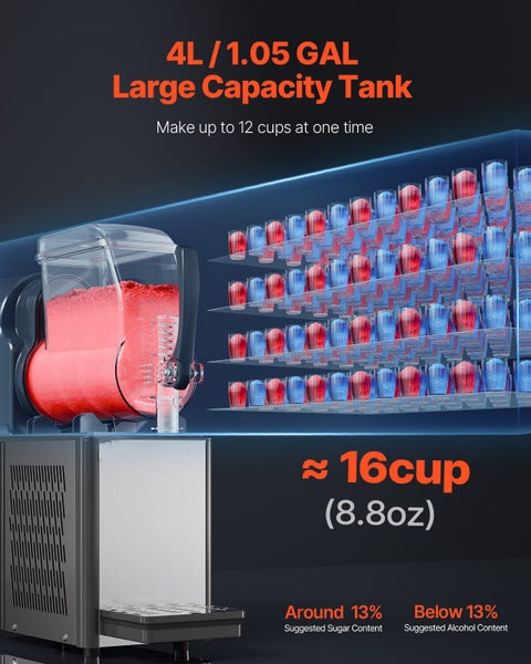 Brand New 4L Commercial Slushy Machine Margarita Smoothie Frozen Drink Maker Carousel 2