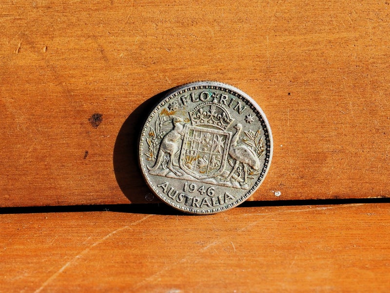1946 Australian Silver Florin. Carousel 1
