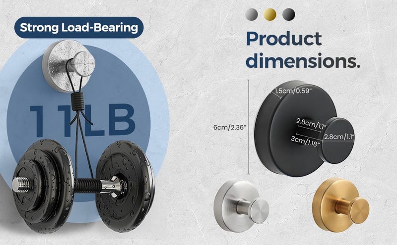 Suction Cup Hooks No-Drill Wreath Hangers Towel Hooks Carousel 2