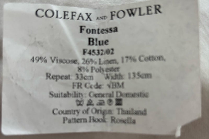 Colefax and Fowler fabric - Fontessa Blue Carousel 6