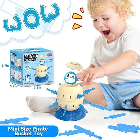 Mini Pop up Kids Board Games Pirate Bucket Plug-In Penguin Party Trick Carousel 5