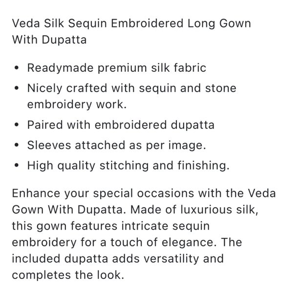 Silk Embroidered Indian Ethnic gown with dupatta Carousel 2