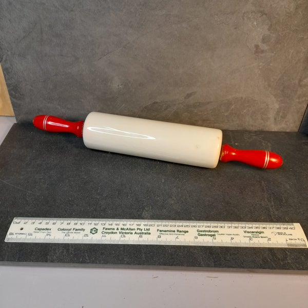 Vintage 1930s ceramic rolling pin Carousel 2