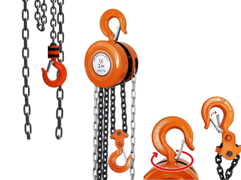 Chain Block & Tackle Hoist 3M 2Ton NZ Clearance Carousel 2