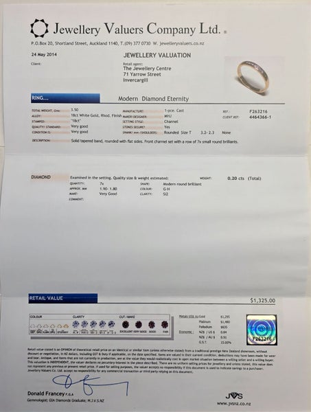 Modern White Gold & Diamond Eternity Ring + Valuation Carousel 6