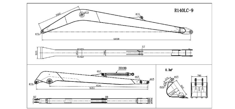 12-14 Ton Excavator Long Reach Carousel 4