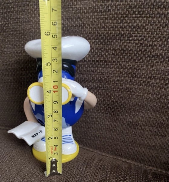 MSMs BLUE M&M Sailor Navigator 5.50" Mini Candy Dispenser RARE from 2006 Carousel 6
