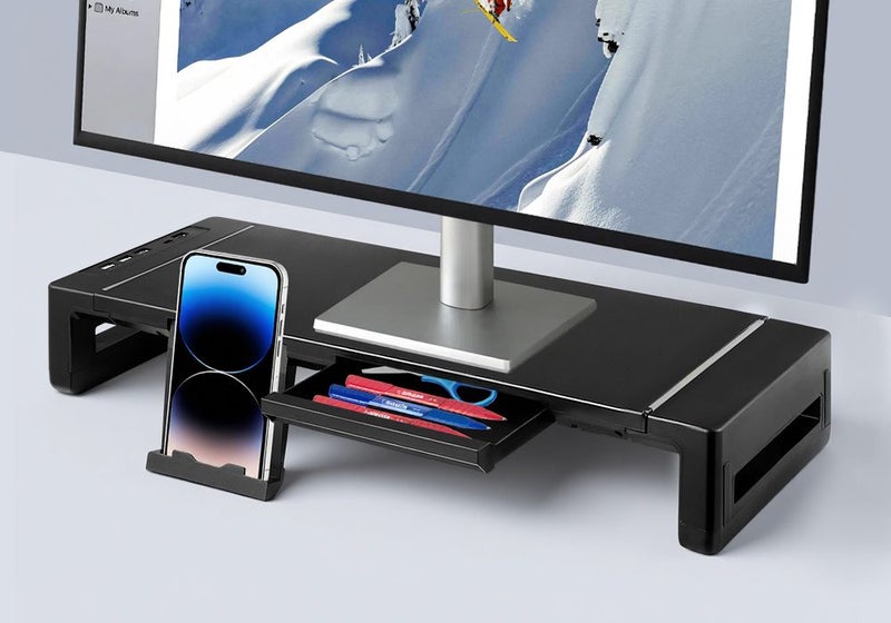 PC Monitor Computer Table Desk Monitor Stand Riser Carousel 2