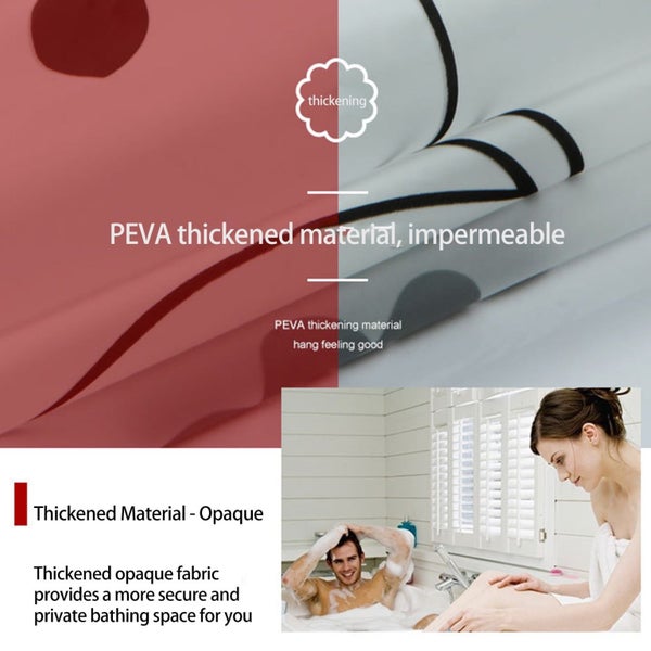 Boho Shower Curtain Set Black and White Shower Curtain Fabric Shower Curtain Carousel 8