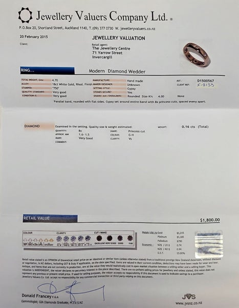 Modern White Gold & Diamond Wedder + Valuation Carousel 5