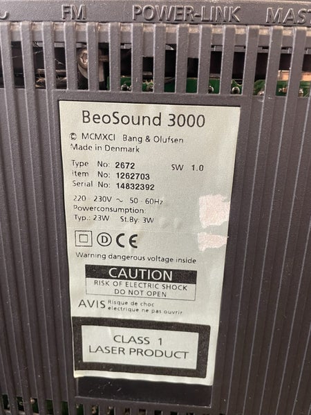 Bang & 0lufsen sound system Carousel 4