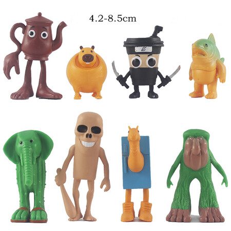 8PCS Italian Brainrot Toys Italian Brainrot Character Models Figures Toys Carousel 5