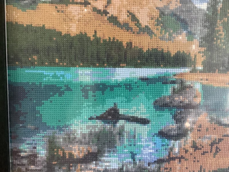 Framed Diamond Painting- Mountains & Lake 68.5cm x 48.5cm Carousel 3