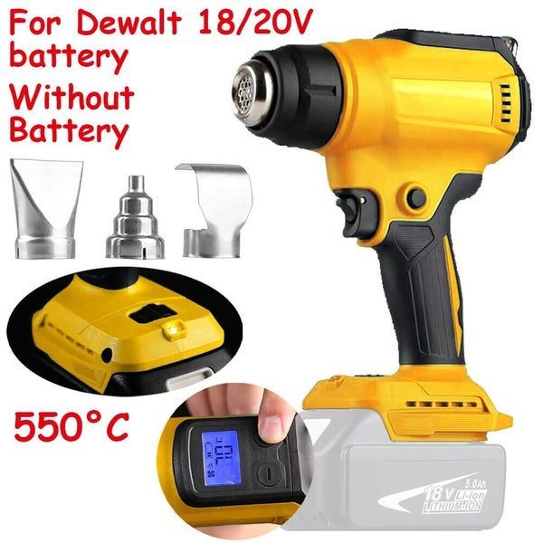 Cordless Hot Air Gun Electric Heat Gun with LCD Display For Dewalt 18/20V li-ion Carousel 1
