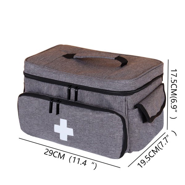 First Aid Bag,Medicine Bag Portable Family First Aid Box for Travel Home Office Carousel 2