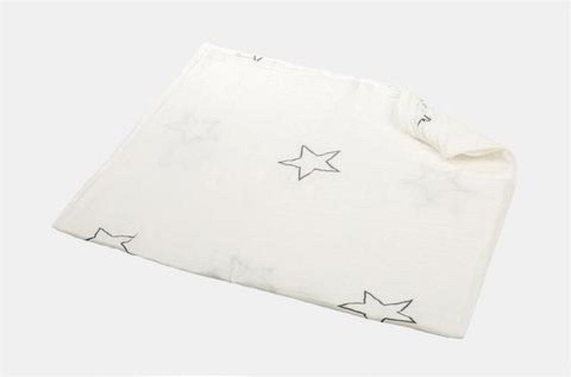 Large Muslin Baby Wrap Swaddle Blanket Star Pattern Carousel 1