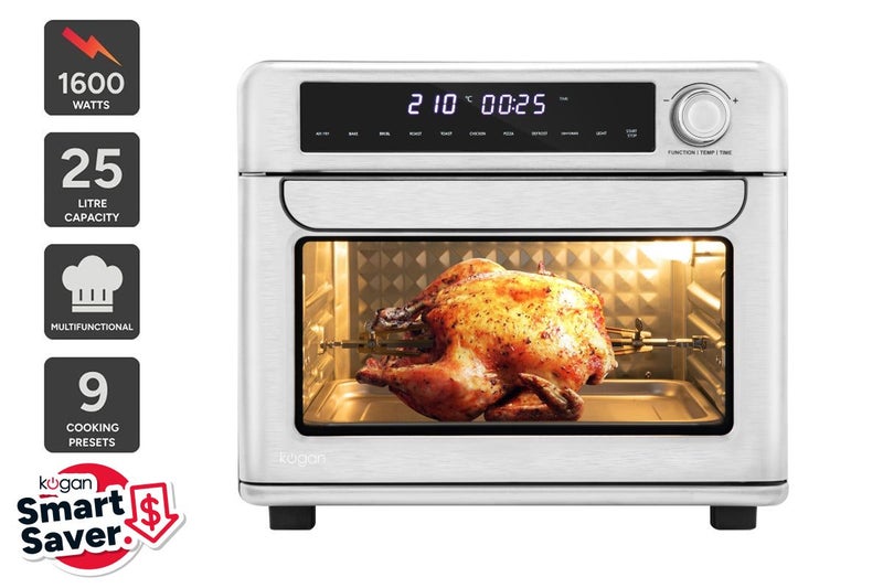 Kogan XXXXL 25L Digital Air Fryer Oven Carousel 1