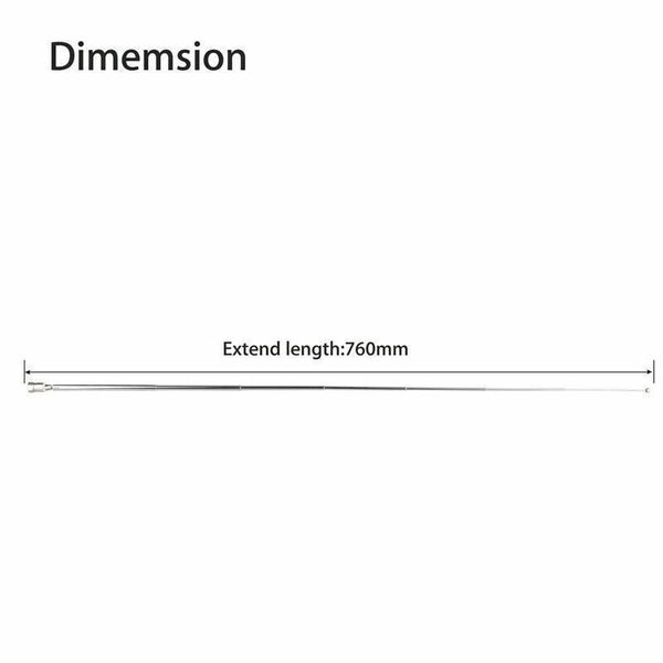 F Type Telescopic Aerial Antenna 75 Ohm with TV / 3.5 Adapter Bose Wave Radio FM Carousel 4