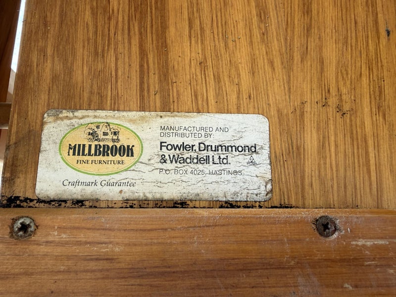 Millbrook Furniture Rimu Veneer Extension Dining Table Carousel 11