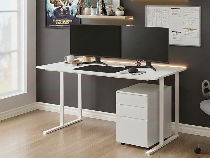 Computer Desk 140cm and Filing Cabinet Carousel 2