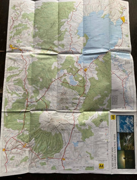 AA ROAD MAP: Lake Taupo and Tongariro National Park circa 1980s Carousel 4