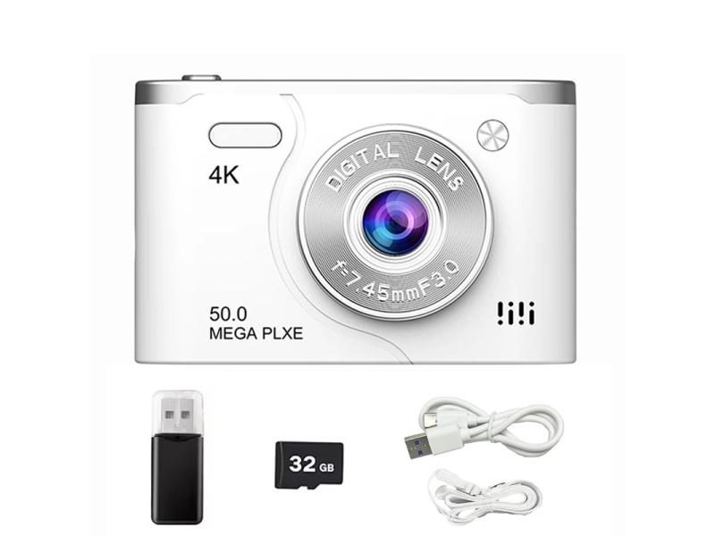 4K HD Digital Camera Dual Lens Photography Camera 2.4inch LCD CCD With Fill Carousel 1