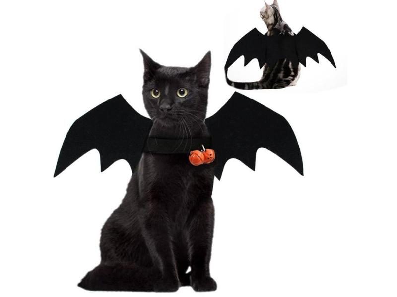 Cute Halloween Small Dogs Cat Costume Vampire Small Pet Cat Bat Wings Halloween Carousel 1