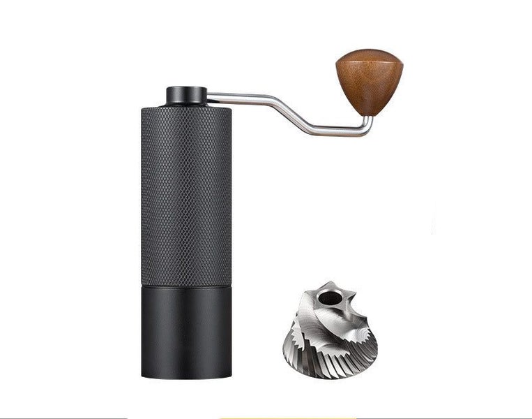 5-Tooth Steel Burr Aluminium Manual Coffee Grinder - Black Carousel 1