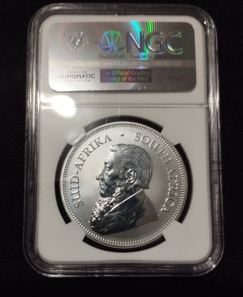 2017 S. AFRICA 50TH ANNIVERSARY MARK SP70 NGC 1OZ FINE SILVER KRUGERRAND Carousel 2
