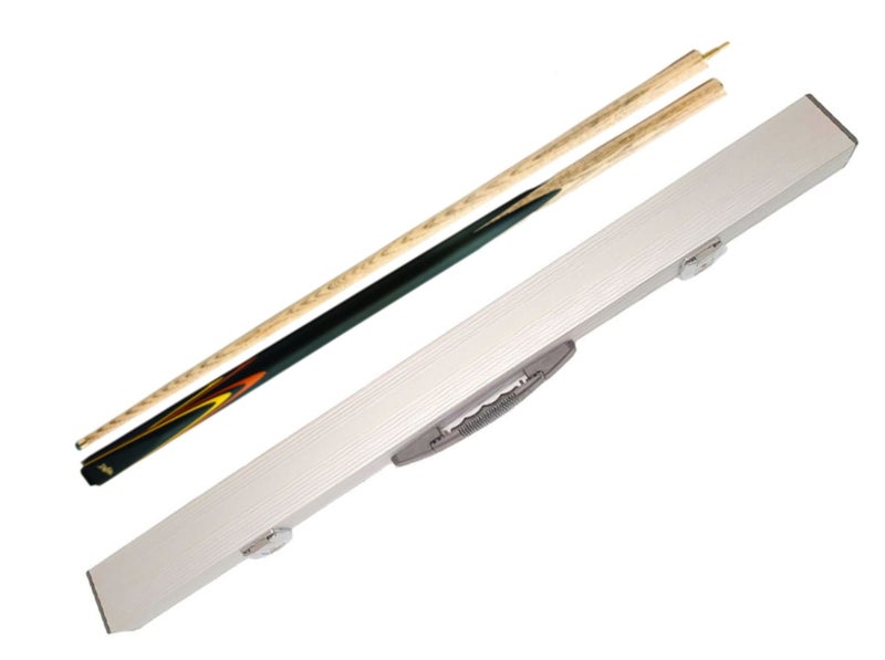 Dufferin HCY Ash Yellow Orange Pool Snooker Billiard Cue + Deluxe Aluminium C... Carousel 1