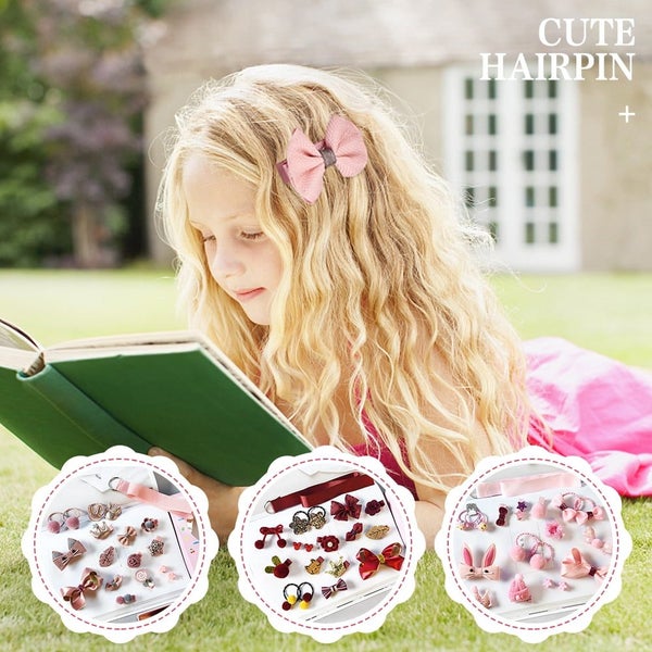 Baby Girl's Hair Clips Cute Hair Bows Baby Elastic Hair Ties Hair Accessories Carousel 2