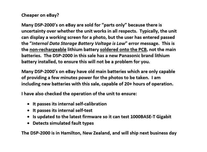 Fluke LAN Network Cable Tester DSP-4100, TDR graph, Ethernet Analyser RJ45 Cat 6 Carousel 9