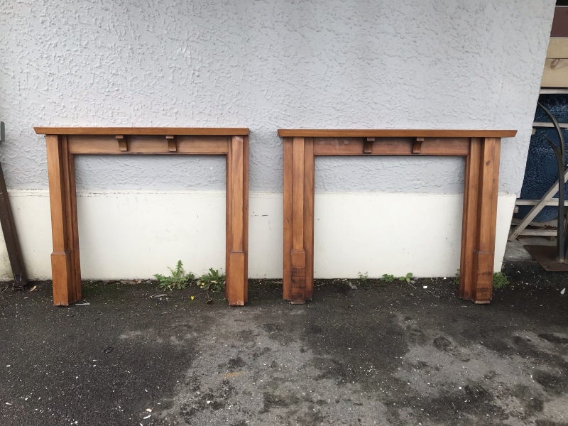 Rimu Fireplace Surrounds - Two the same style available $300 each - #4878-79. Carousel 1