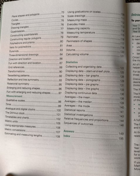 Start Right Mathematics Workbook - Year 7 Carousel 3