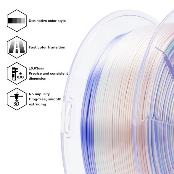 Ziro PLA Gradient Silk - Pastel Pearl Carousel 4