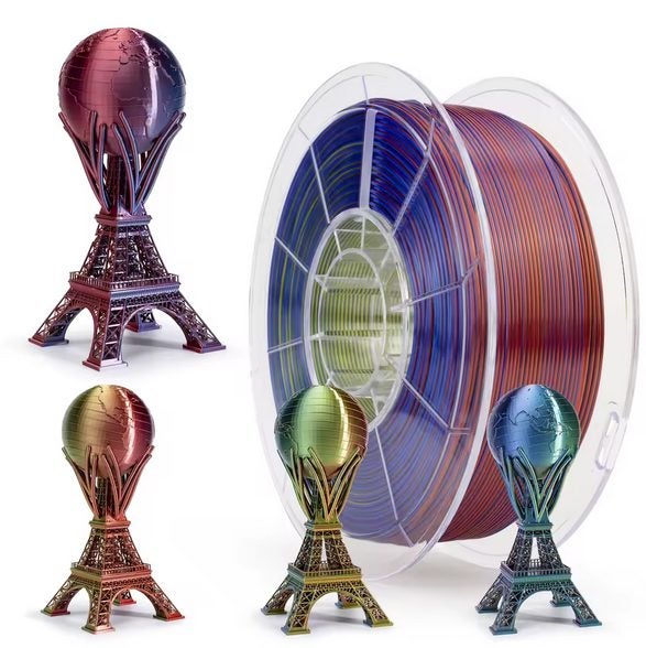 Ziro PLA Tri-Colour Silk - Aurora Carousel 1